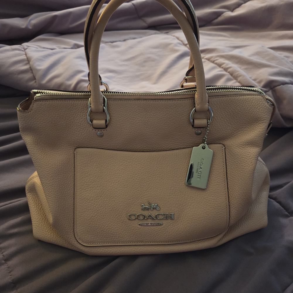 Coach Pink Leather Satchel